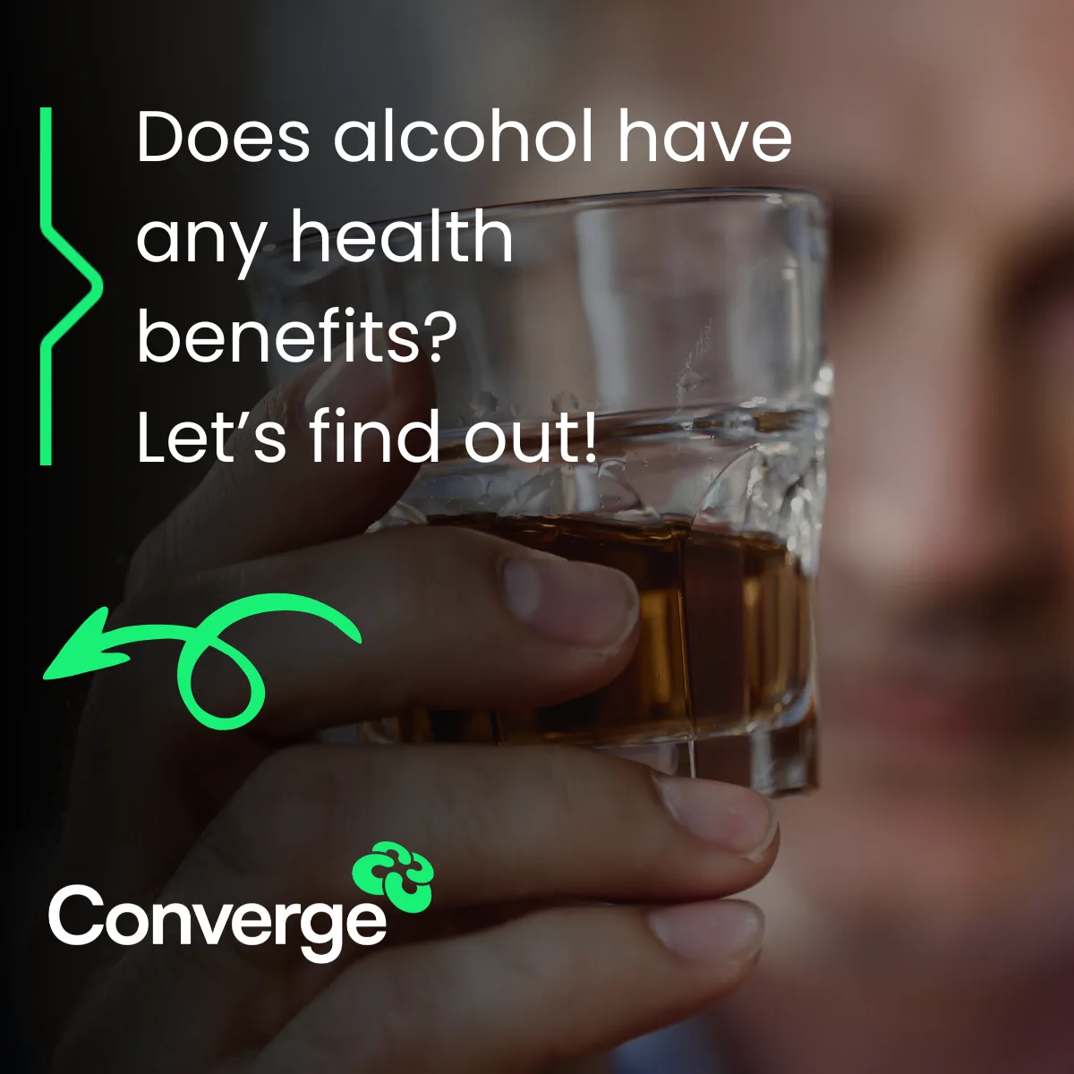 Man holding alcoholic drink