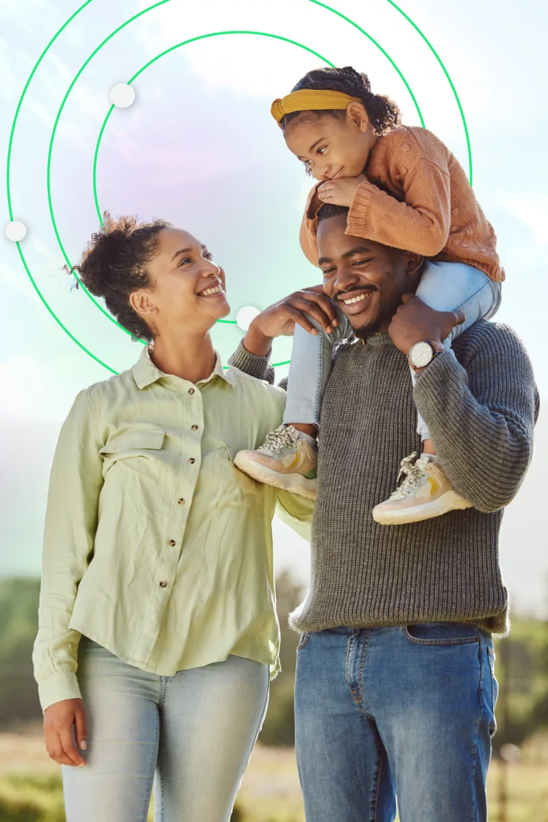 Happy family supported by their employee assistance program (EAP)