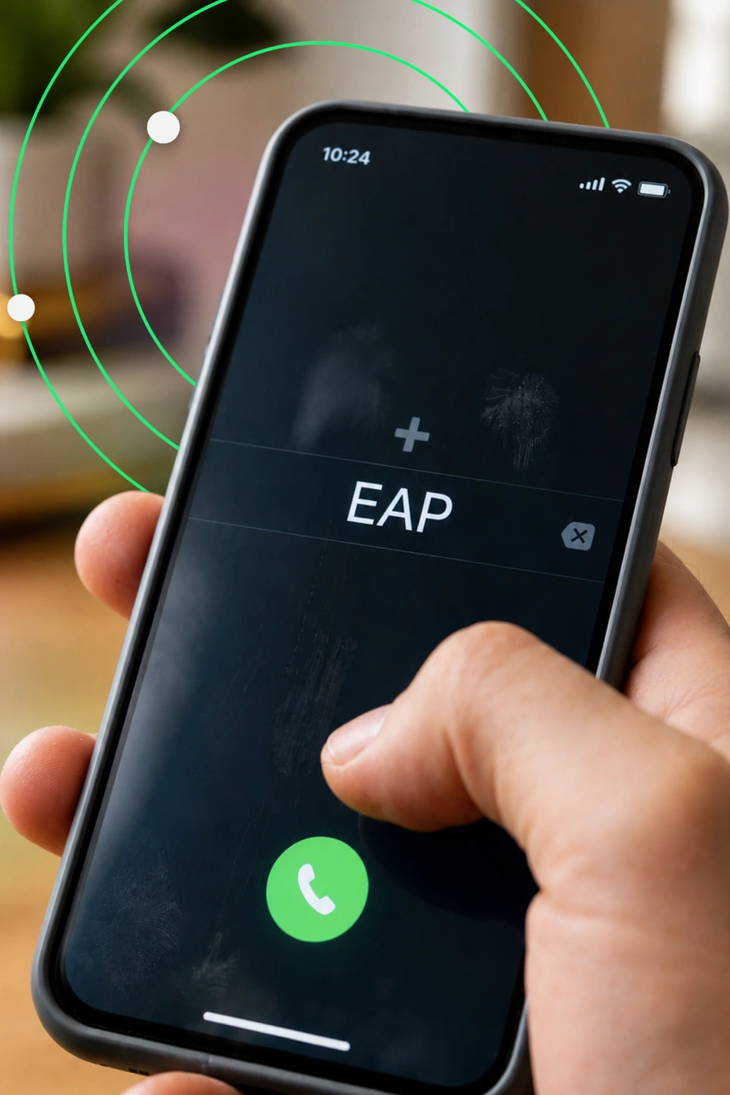 Person booking an EAP appointment