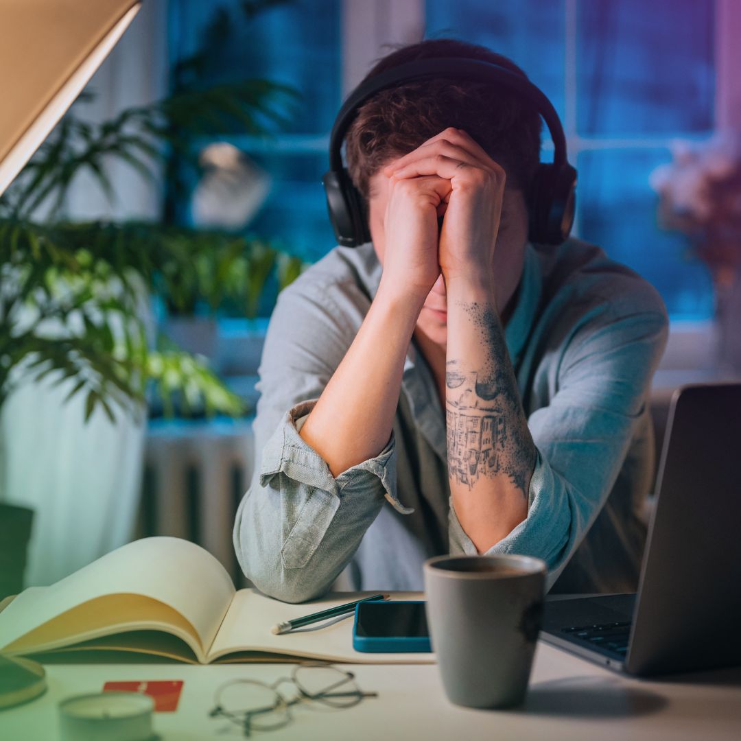 Person feeling burnout