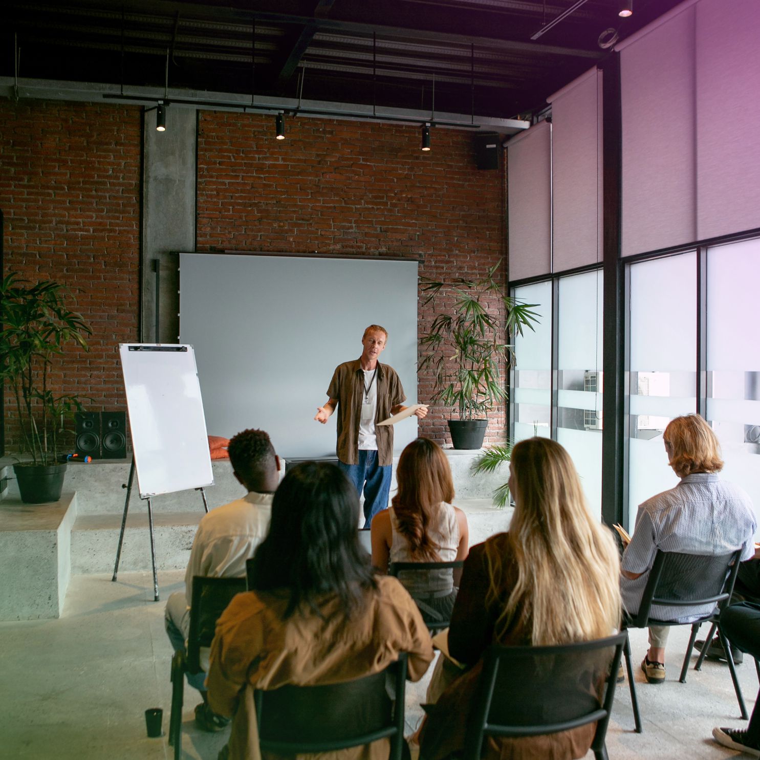 Company completing workshop/seminar.