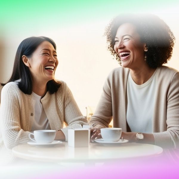 Two women laughing at work (1)