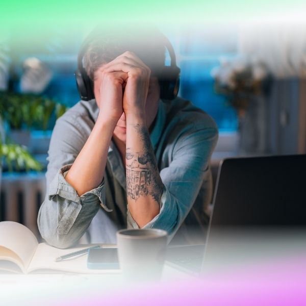 Manager experiencing stress and burnout