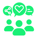 Engaged employees icon
