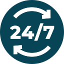 24/7 support icon