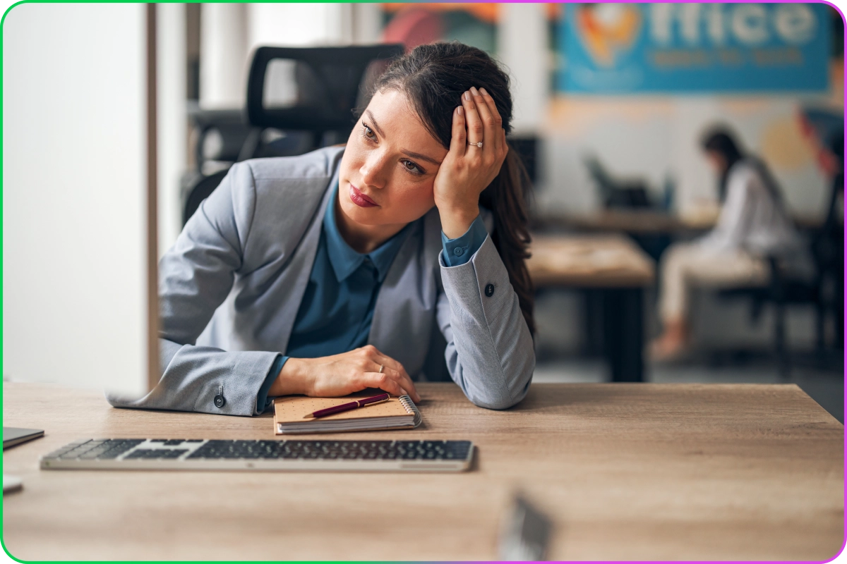 Employee experiencing burnout