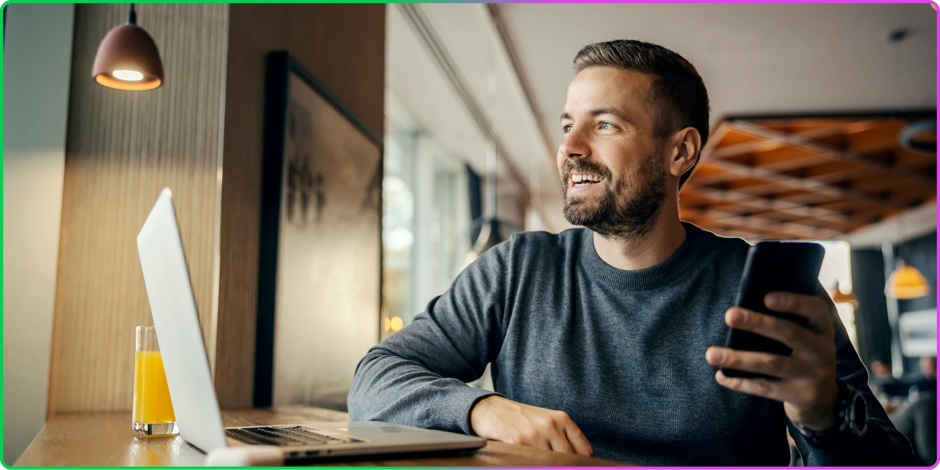 Happy male employee who's supported by EAP