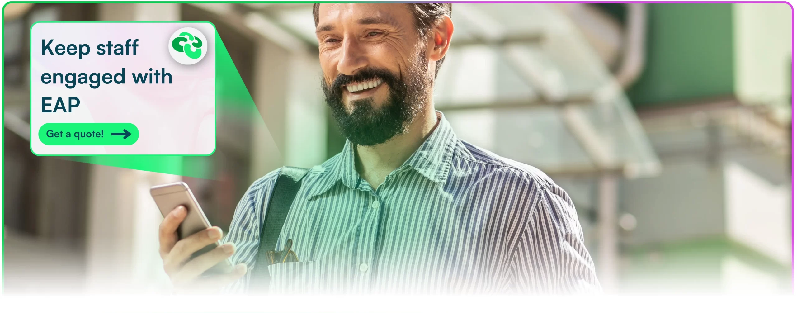 Man engaged in his work after support from EAP