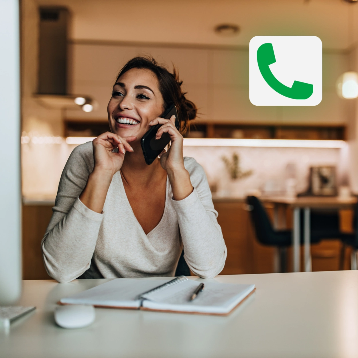 Women receiving EAP support on their phone