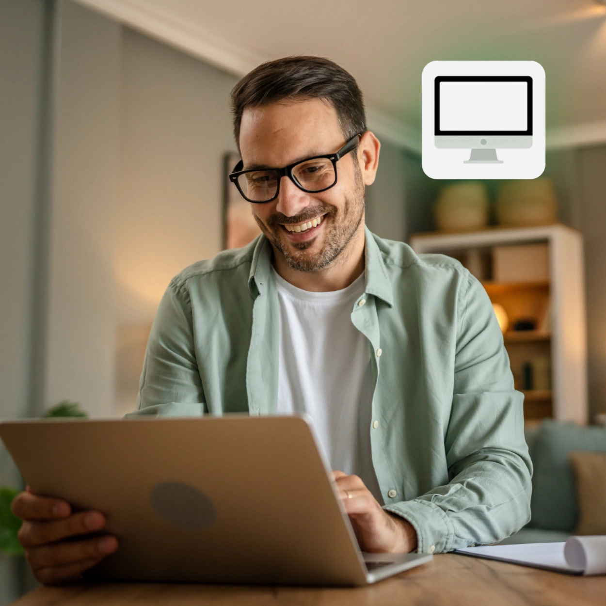 man receiving EAP support virtually