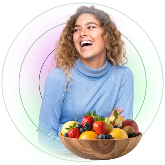 Happy women who's being healthy