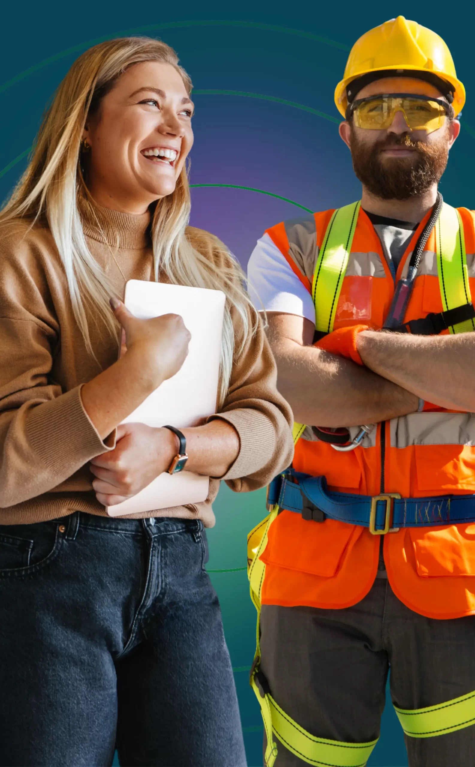 Two employees from different sectors