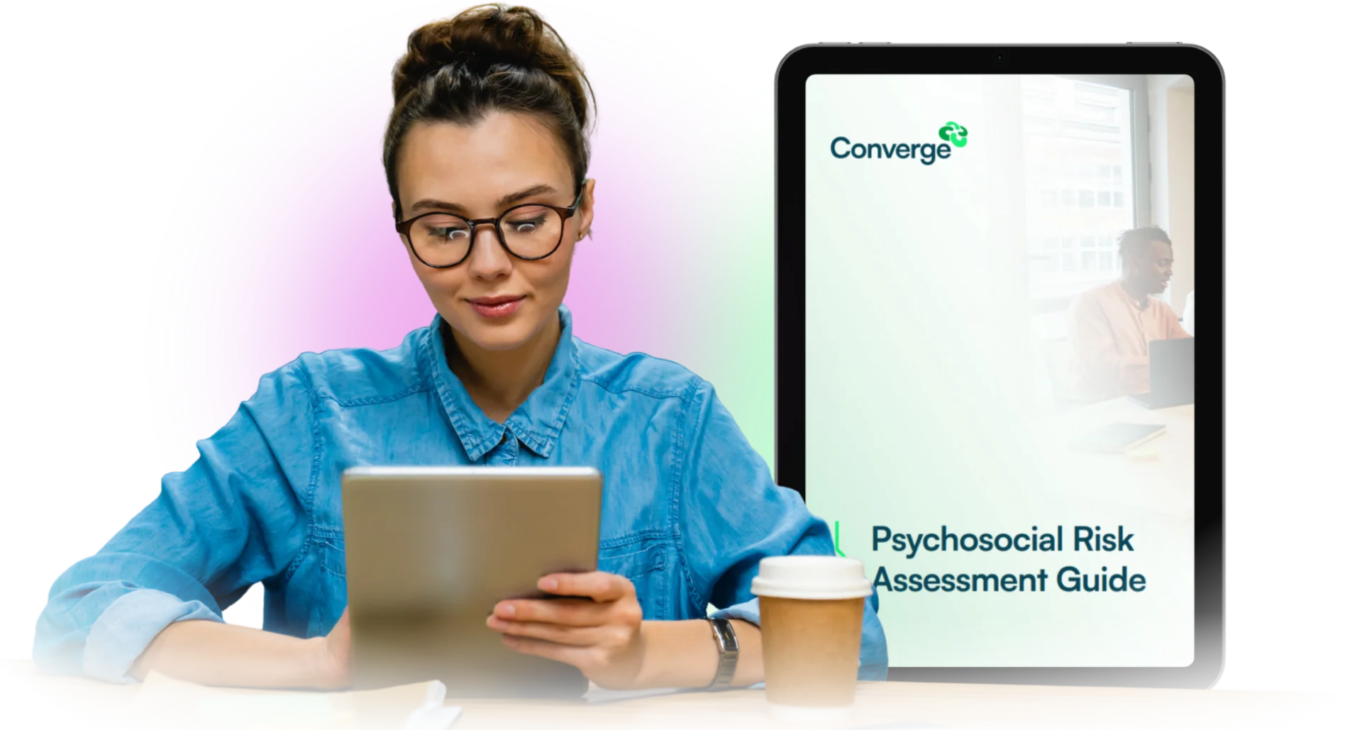 Women reviewing Converge's psychosocial risk assessment guide (1)