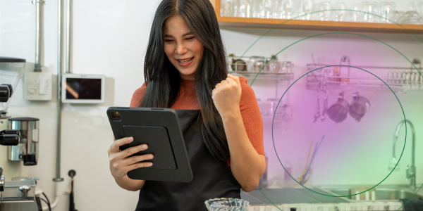Female business owner scaling with her EAP (1) (1)