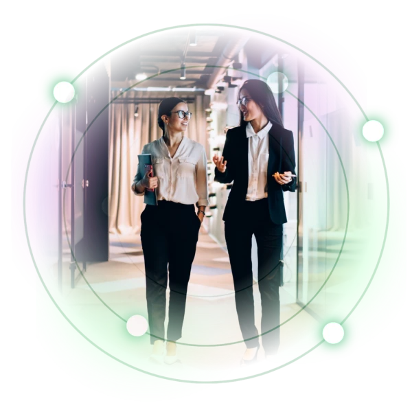 Two female employees working for an enterprise business supported by EAP