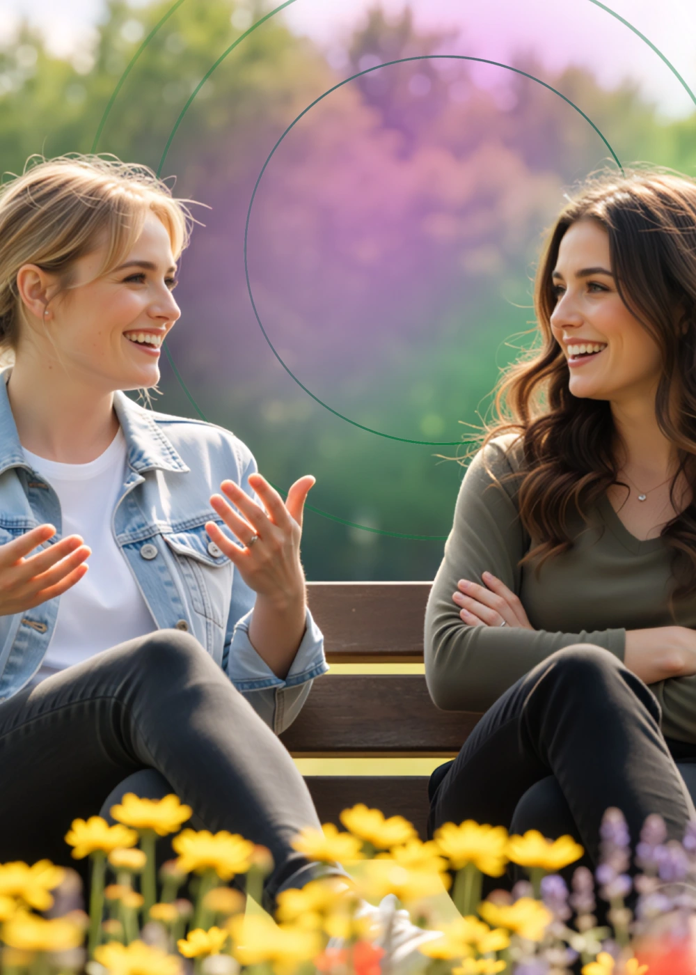 Two siblings talking after being support by EAP family counselling