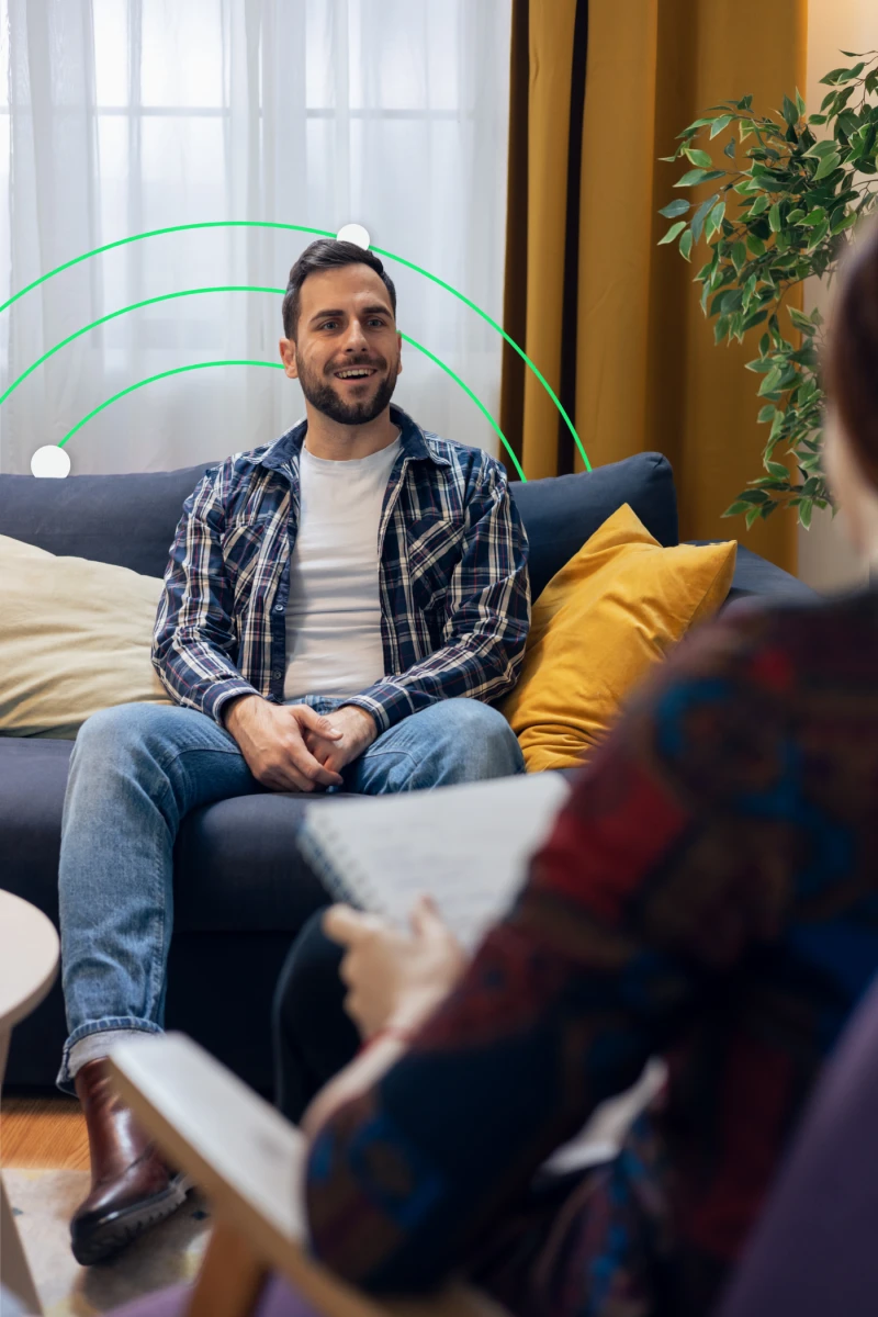 Man from SMB company engaged in EAP counselling