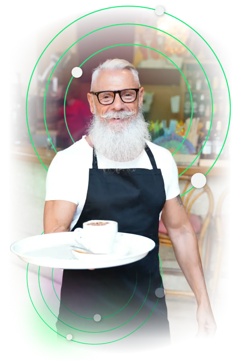 Small business coffee shop owner