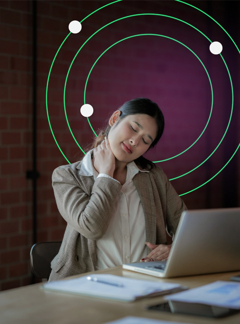 Stressed female worker