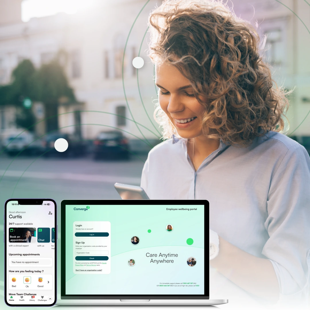Women accessing the Converge digital tools