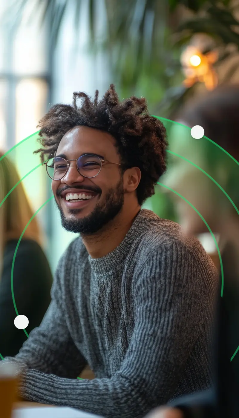 Happy employee who uses EAP support