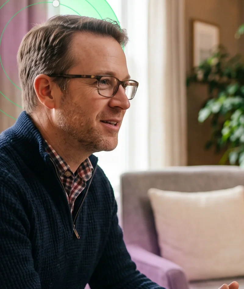 Male employee talking with EAP counsellor