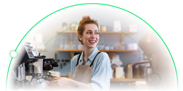 Thriving coffee shop worker supported by EAP