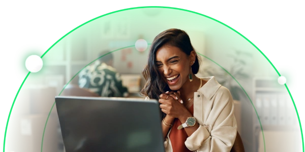 Employee enjoying her work