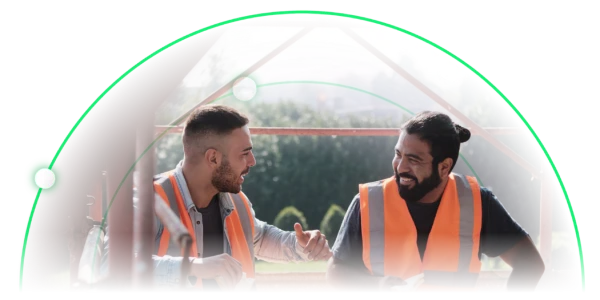 Two mentally healthy workers where their employer promotes workplace wellbeing and EAP
